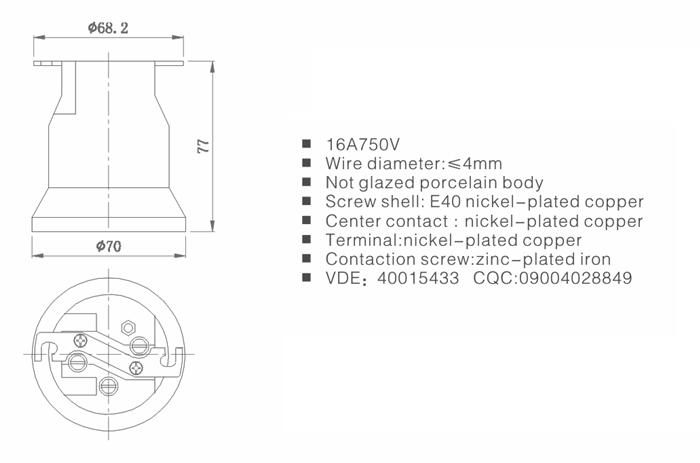 750 with Metal Bracket, Porcelain Lampholder E40 from China ...
